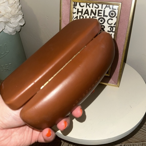 Longchamp Leather Brown Sunglasses 🕶️ case GUC - Picture 3 of 3